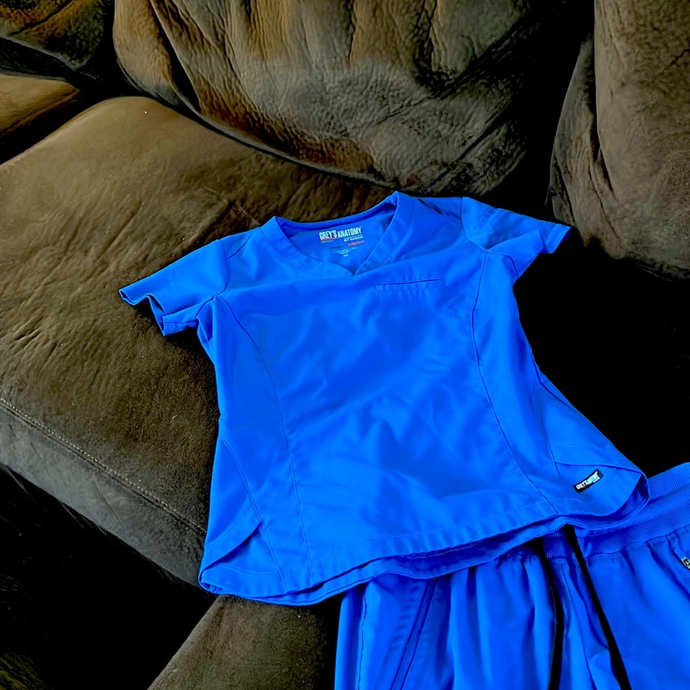 Royal blue scrub set